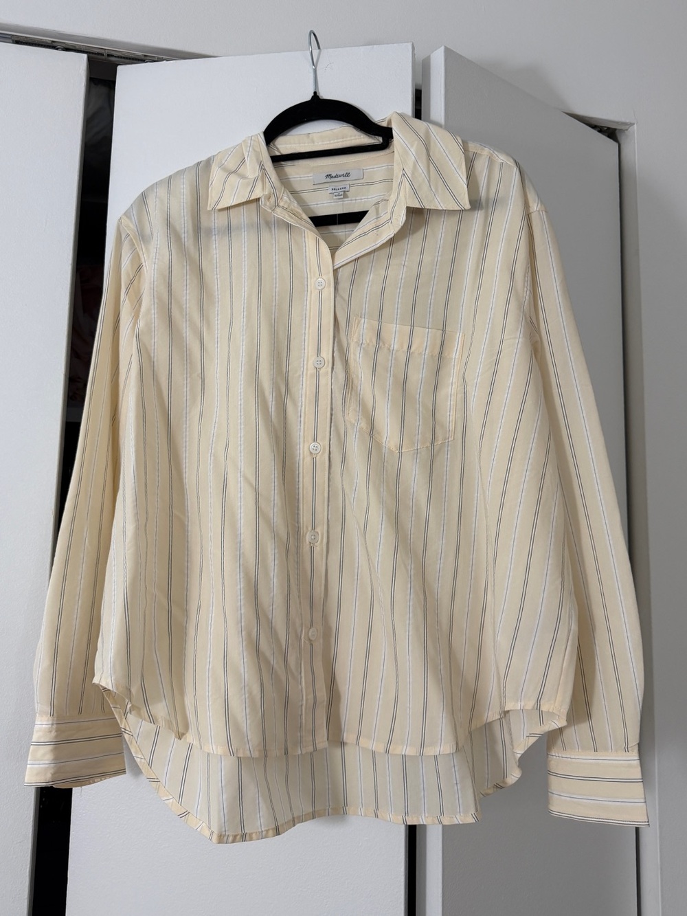 🆕NWT Madewell Cream Striped Button-Down